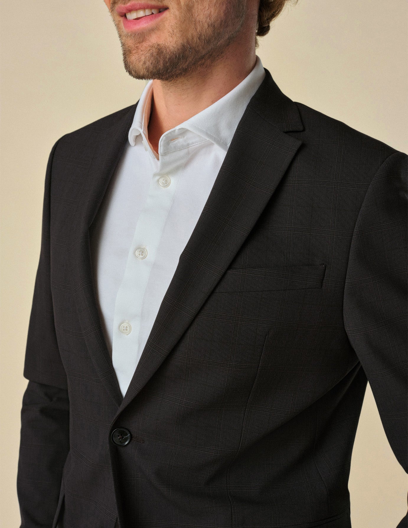 Essential Blazer Slim Black Check